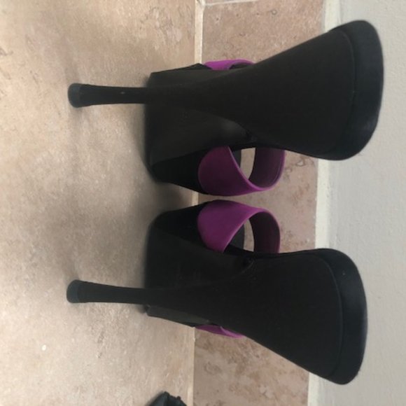 YSL Lola Satin Evening Sandals Mules/Slides - Picture 3 of 7